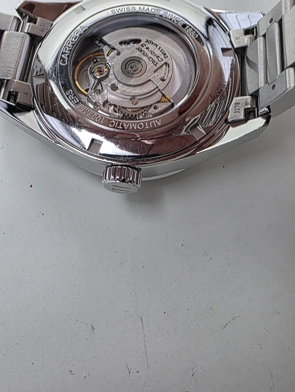 TAG Heuer Carrera Calibre 5 Automatic Men's Day-Date Watch in Blue and Silver